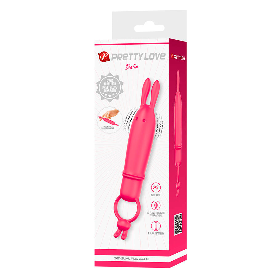PRETTY LOVE DELIA VIBRADOR RABBIT COM ANEL DE RESISTeNCIA