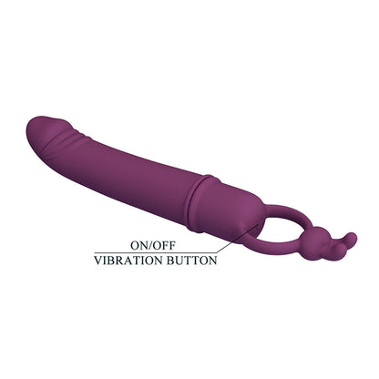 PRETTY LOVE CORA VIBRADOR EM FORMATO DE PeNIS COM ANEL DE RESISTeNCIA