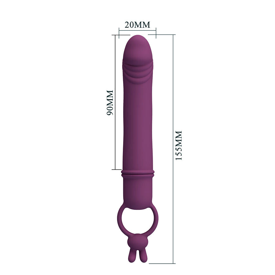 PRETTY LOVE CORA VIBRADOR EM FORMATO DE PeNIS COM ANEL DE RESISTeNCIA