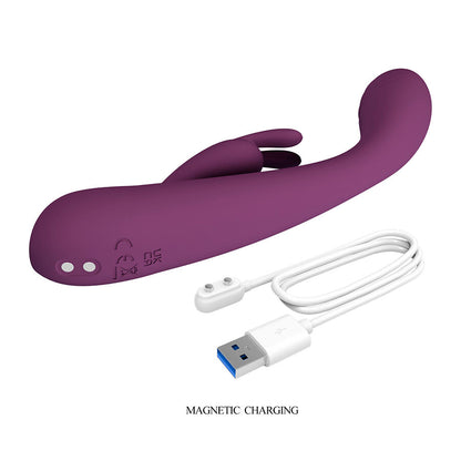 PRETTY LOVE EMMA VIBRADOR ROXO RABBIT COM ESTIMULADOR