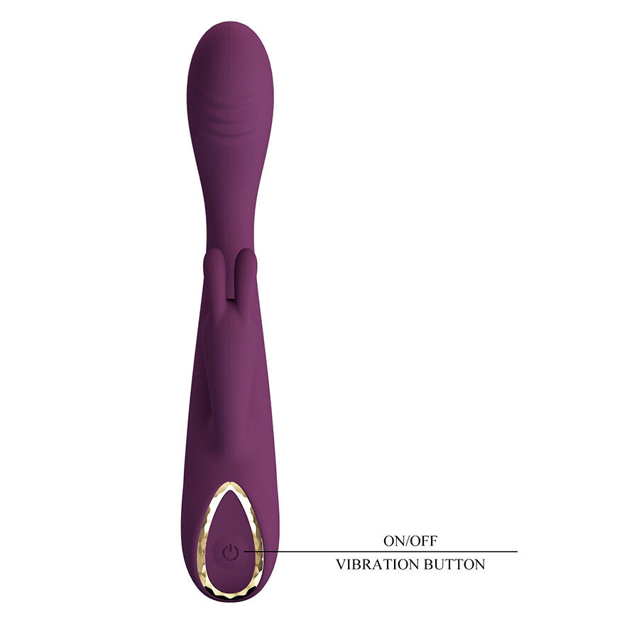 PRETTY LOVE EMMA VIBRADOR ROXO RABBIT COM ESTIMULADOR