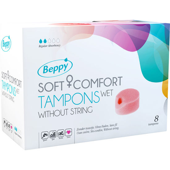 BEPPY SOFT COMFORT TAMPONS WET 8 UNITS