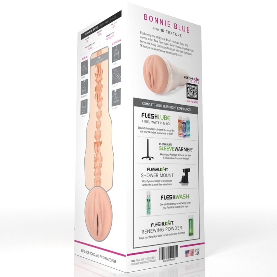 FLESHLIGHT GIRLS BONNIE BLUE COM TEXTURA 1K VAGINA