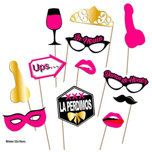 DIABLO PICANTE CONJUNTO PHOTOCALL PARTY MODELO 2 12 UNIDADES