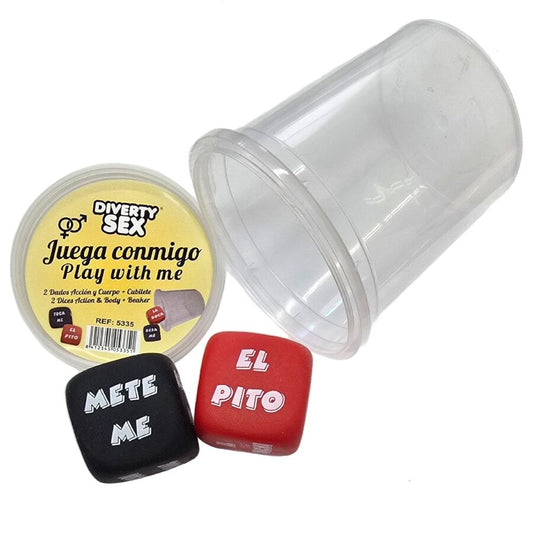 DIABLO PICANTE JOGO DE DADOS VERBO PARTE DO CORPO COM COPO