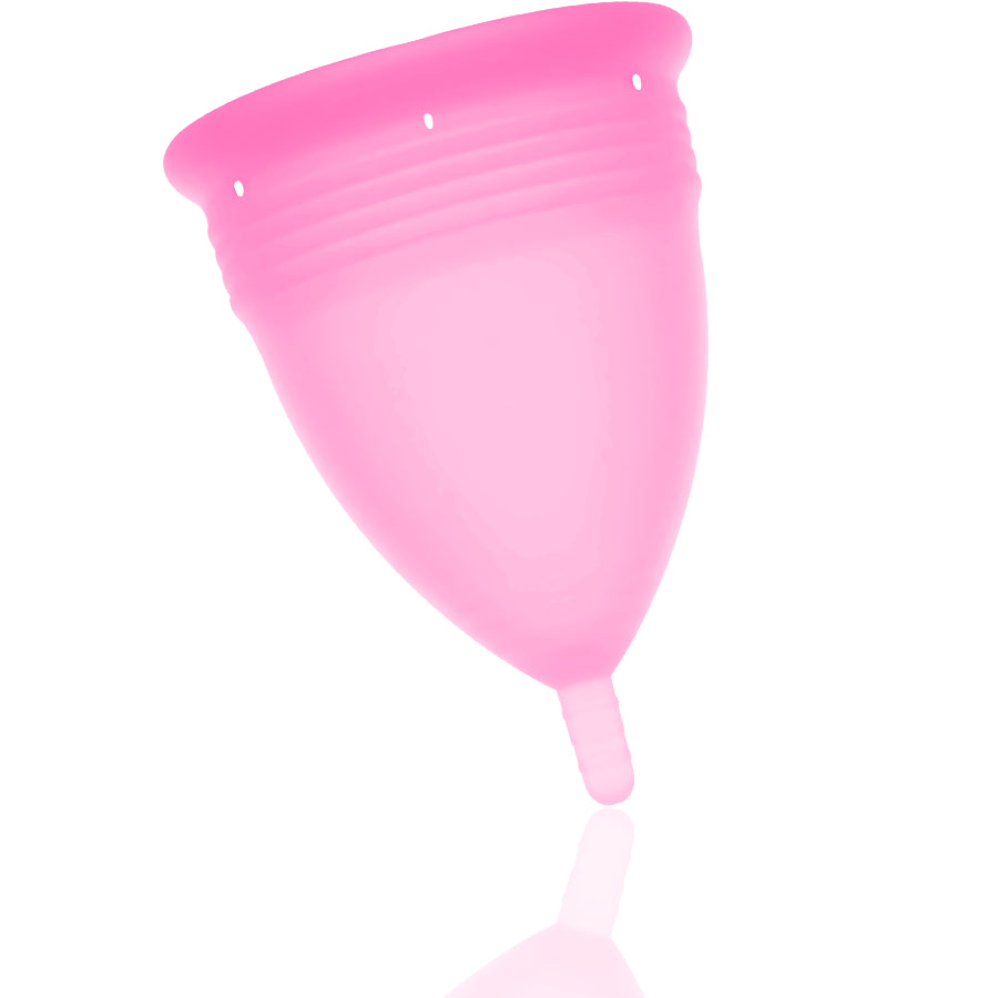 COPA MENSTRUAL STERCUP TAMANHO L ROSA COR SILICONE FDA