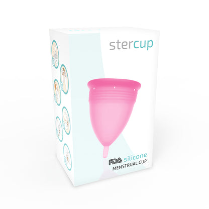 COPA MENSTRUAL STERCUP TAMANHO L ROSA COR SILICONE FDA