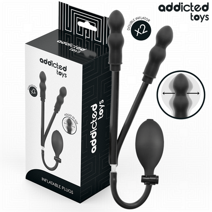 ADDICTED TOYS PLUG ANAL DOBLE INFLABLE MODELO 3