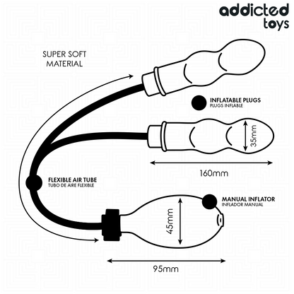 ADDICTED TOYS PLUG ANAL DOBLE INFLABLE MODELO 3