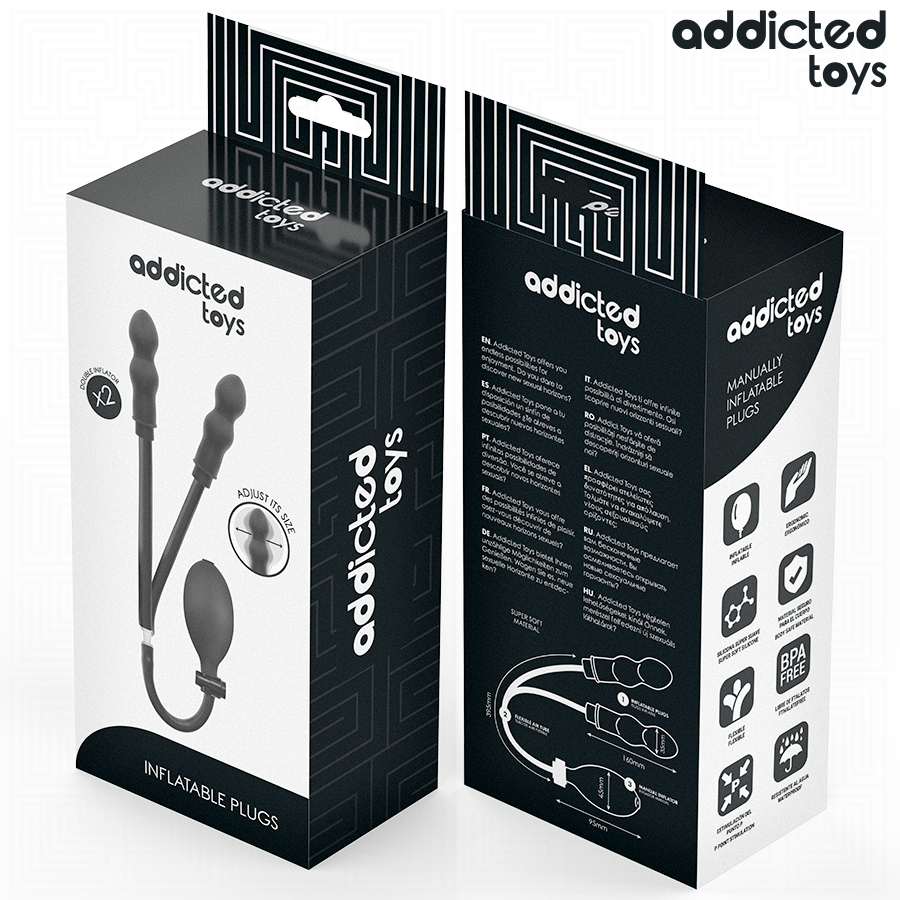 ADDICTED TOYS PLUG ANAL DOBLE INFLABLE MODELO 3