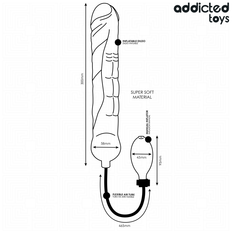 ADDICTED TOYS DILDO INFLABLE XL MODELO 3