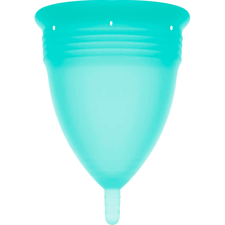 COPA MENSTRUAL STERCUP TAMANHO L AQUAMARINE COR FDA SILICONE