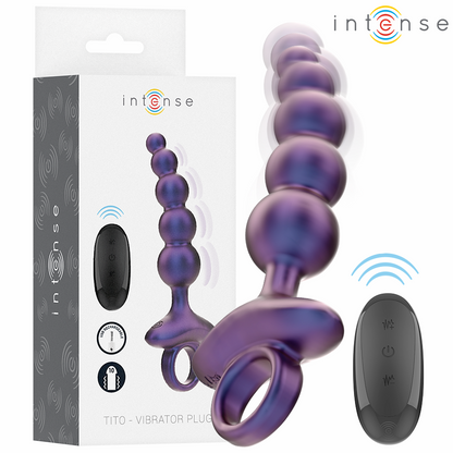 INTENSE TITO VIBRADOR ANAL PLUG MODELO 3 CONTROLE REMOTO