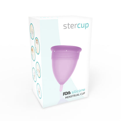 COPA MENSTRUAL STERCUP TAMANHO L COR ROXO SILICONE FDA