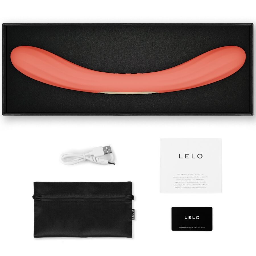 LELO BOOMERANG VIBRADOR DE PONTA DUPLA VERMELHO CORAL