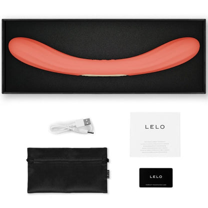 LELO BOOMERANG VIBRADOR DE PONTA DUPLA VERMELHO CORAL