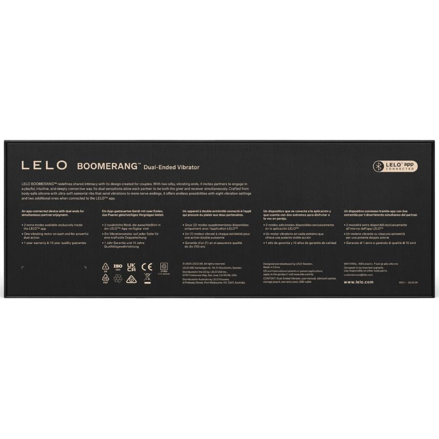 LELO BOOMERANG VIBRADOR DE DUAS PONTAS ROXO