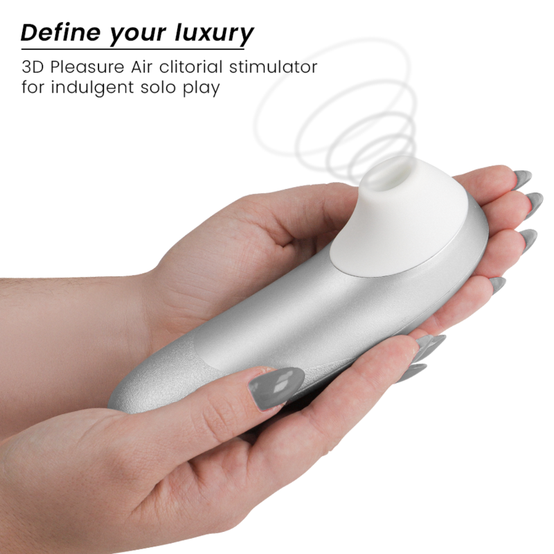 WOMANIZER PRO VIBRANT CLITORIAL STIMULATOR CINZA PRATEADO