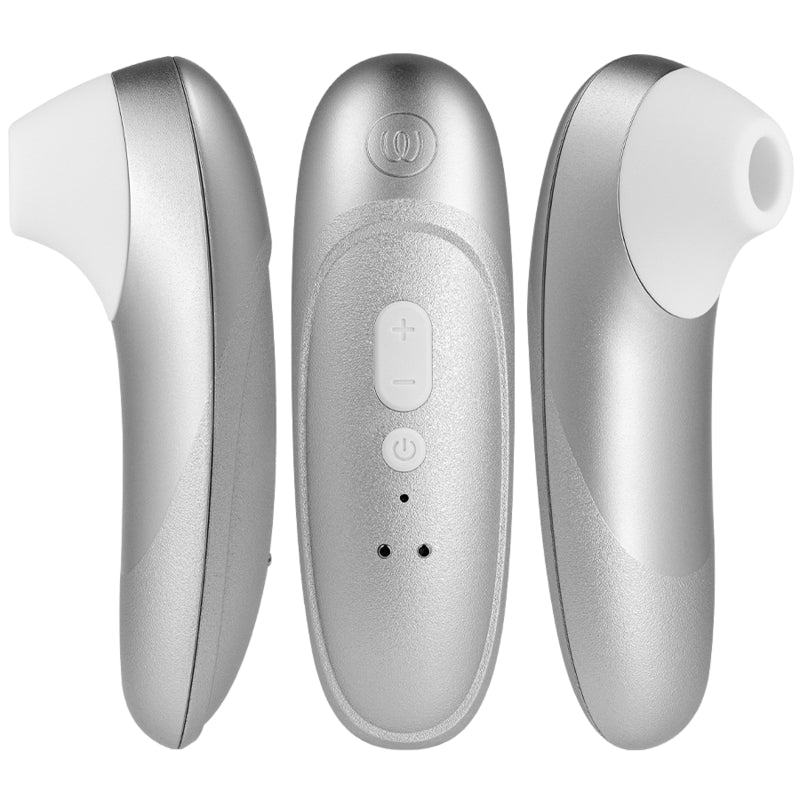 WOMANIZER PRO VIBRANT CLITORIAL STIMULATOR CINZA PRATEADO