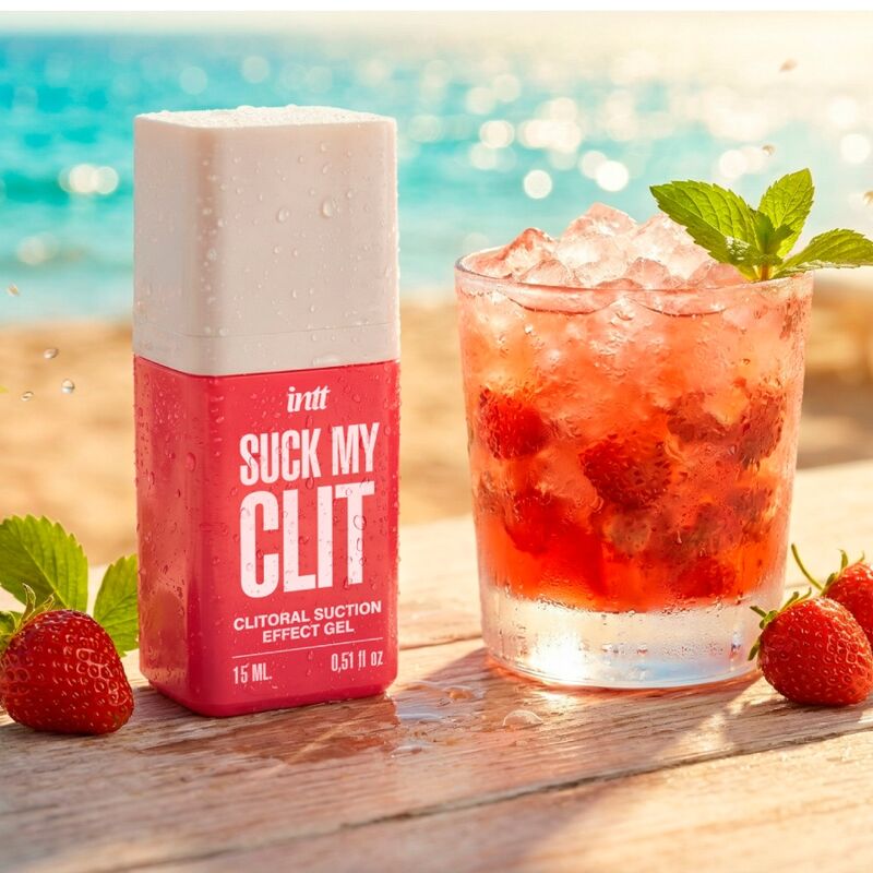 INTT SUCK MY CLIT GEL COM EFEITO DE SUCyaO MORANGO SILVESTRE 15 ML