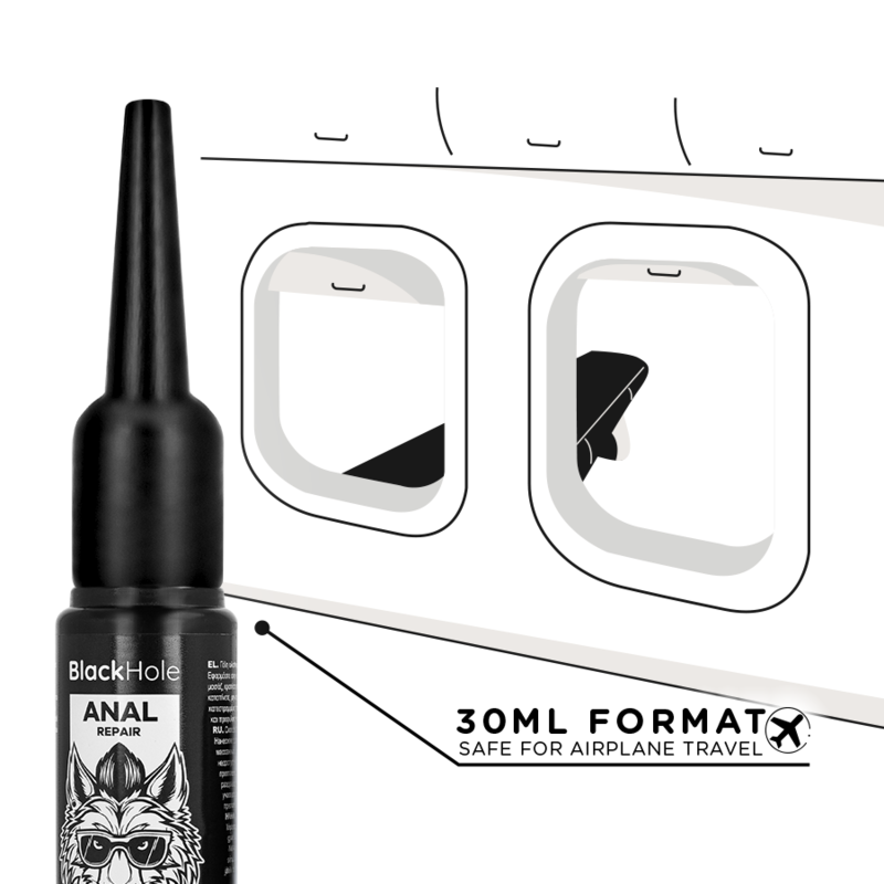 BLACK HOLE APLICADOR DE LUBRIFICANTE ANAL TAMANHO P 30 ML