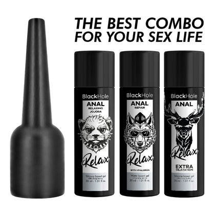BLACK HOLE APLICADOR DE LUBRIFICANTE ANAL TAMANHO P 30 ML