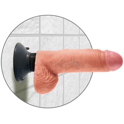 KING COCK DILDO VIBRANTE COM TESTiCULOS 203 CM NATURAL