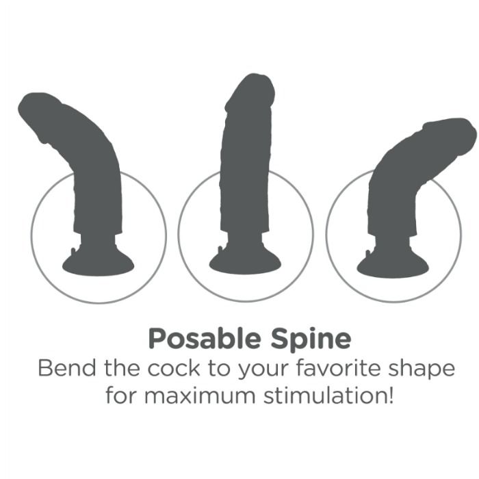 KING COCK DILDO VIBRANTE COM TESTiCULOS 203 CM NATURAL