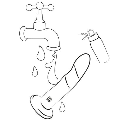 ROMP DIZI DILDO DE SILICONE COM VENTOSA TRICOLOR 18 CM