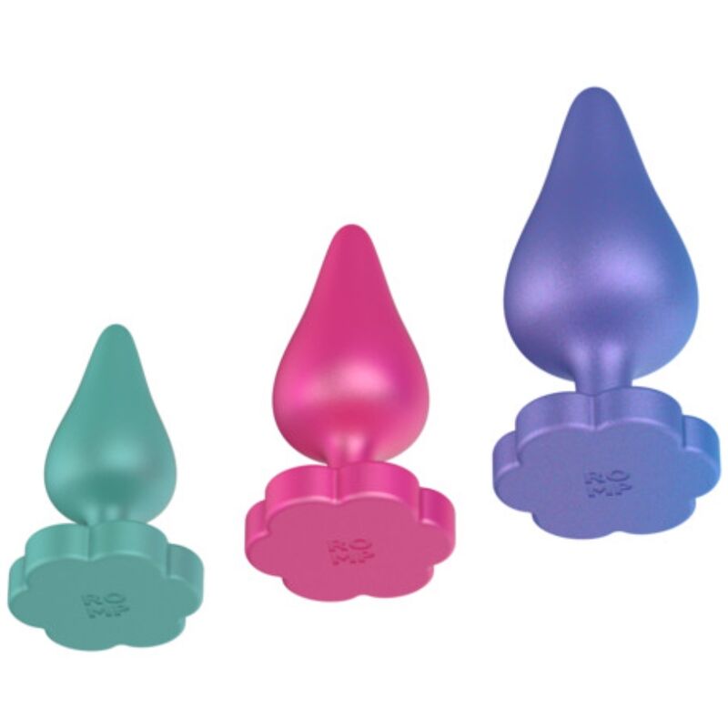 ROMP KIT DE TREINAMENTO ANAL LUSTER P M G COM BASE EM FORMATO DE FLOR