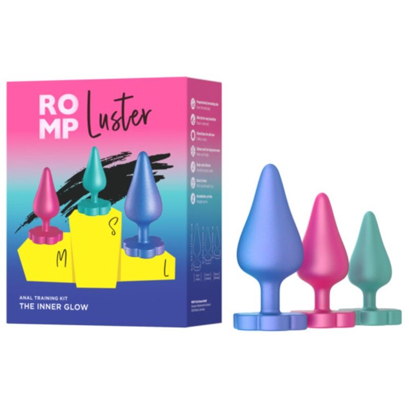 ROMP KIT DE TREINAMENTO ANAL LUSTER P M G COM BASE EM FORMATO DE FLOR