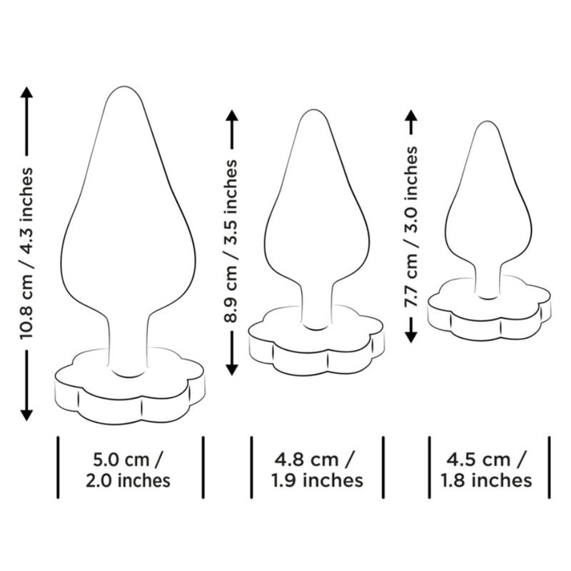 ROMP KIT DE TREINAMENTO ANAL LUSTER P M G COM BASE EM FORMATO DE FLOR