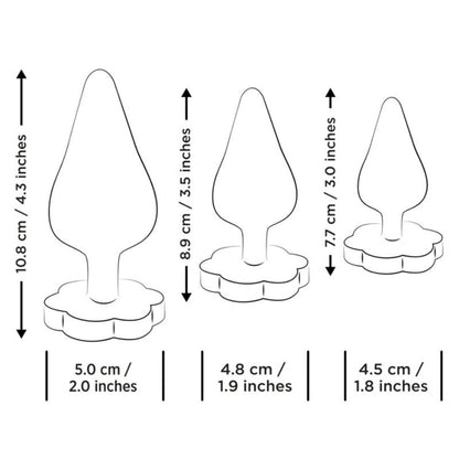 ROMP KIT DE TREINAMENTO ANAL LUSTER P M G COM BASE EM FORMATO DE FLOR