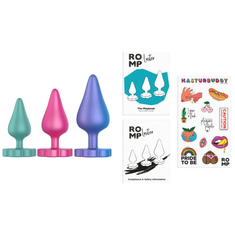 ROMP KIT DE TREINAMENTO ANAL LUSTER P M G COM BASE EM FORMATO DE FLOR