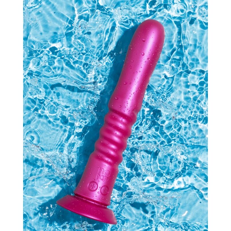 ROMP JIGGLE VIBRADOR COM MOVIMENTOS PARA CIMA E PARA BAIXO COM VENTOSA ROSA