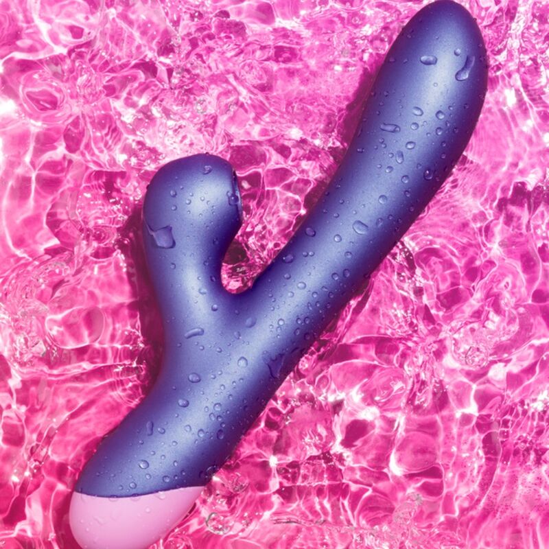 ROMP PULSE RABBIT VIBRADOR DUPLO PARA PONTO G AZUL ELeTRICO