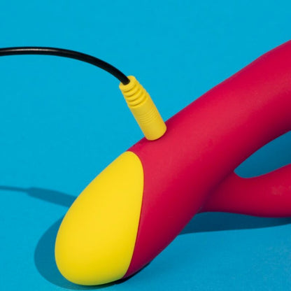 ROMP JAZZ VIBRADOR COELHO RECARREGaVEL VERMELHO