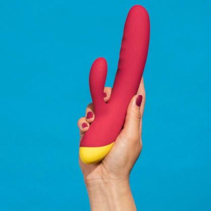 ROMP JAZZ VIBRADOR COELHO RECARREGaVEL VERMELHO