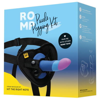 ROMP PICCOLO DILDO DE SILICONE COM VENTOSA TRICOLORIDA 14 CM