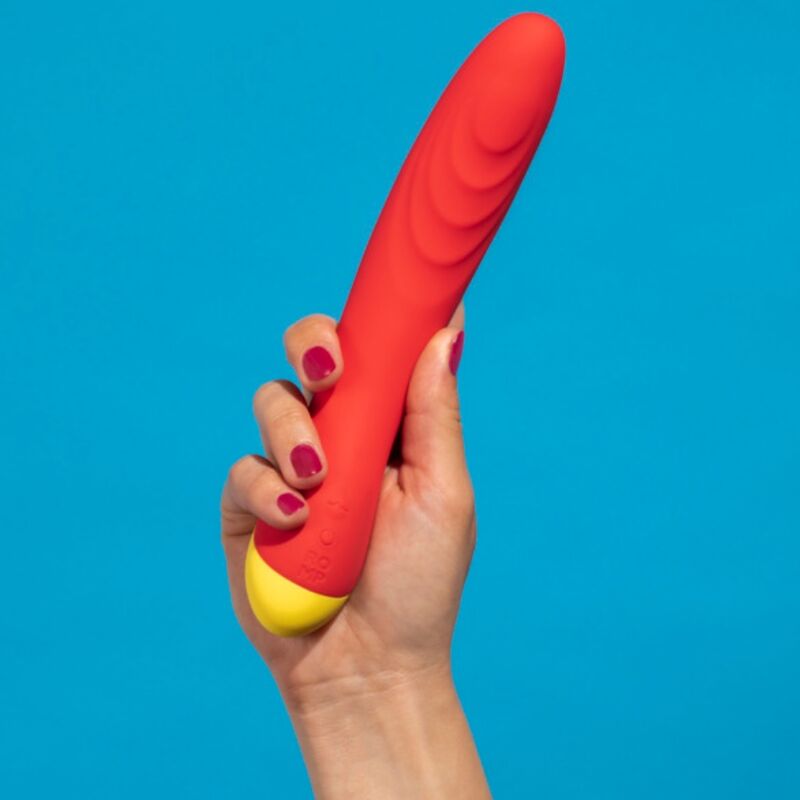 ROMP HYPE VIBRADOR MULTIFUNCIONAL PARA PONTO G VERMELHO