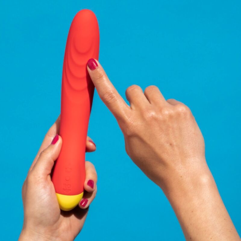ROMP HYPE VIBRADOR MULTIFUNCIONAL PARA PONTO G VERMELHO