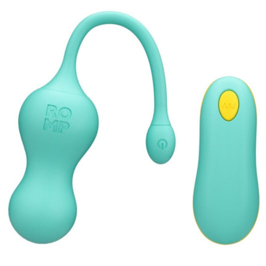 ROMP CELLO OVO VIBRAToRIO MULTIFUNCIONAL TURQUESA COM CONTROLE REMOTO