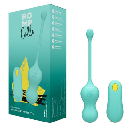 ROMP CELLO OVO VIBRAToRIO MULTIFUNCIONAL TURQUESA COM CONTROLE REMOTO