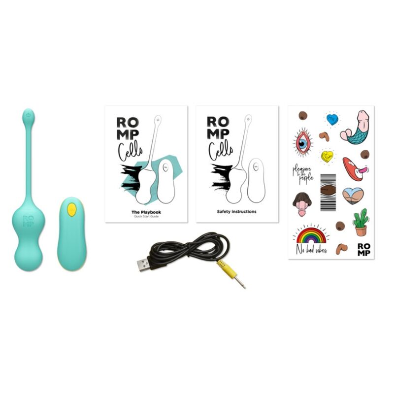 ROMP CELLO OVO VIBRAToRIO MULTIFUNCIONAL TURQUESA COM CONTROLE REMOTO