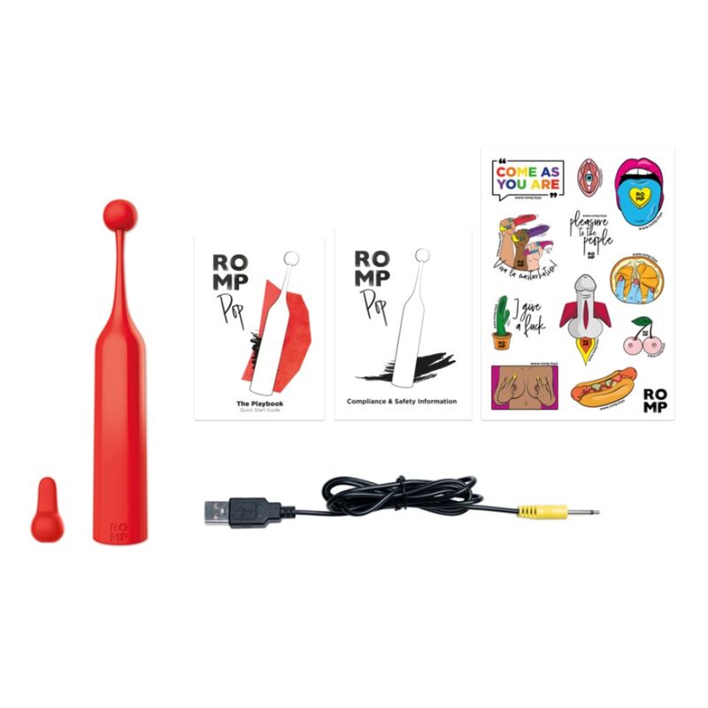 ROMP POP ESTIMULADOR CLITORIAL DE ALTA FREQUeNCIA VERMELHO