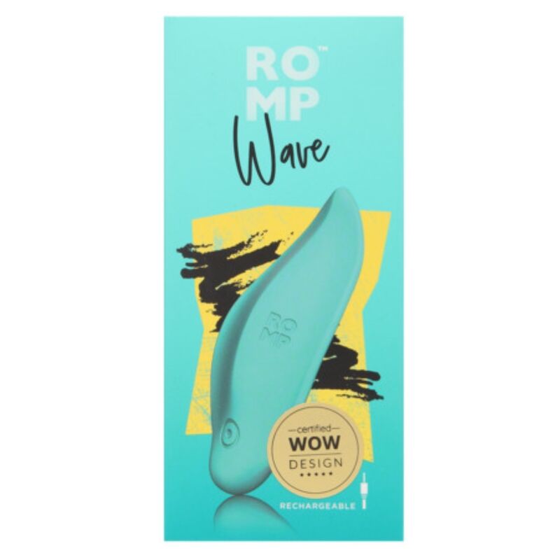 ROMP WAVE VIBRADOR DE ONDAS ESTIMULADOR CLITORIANO FORMATO ERGONoMICO VERDE aGUA