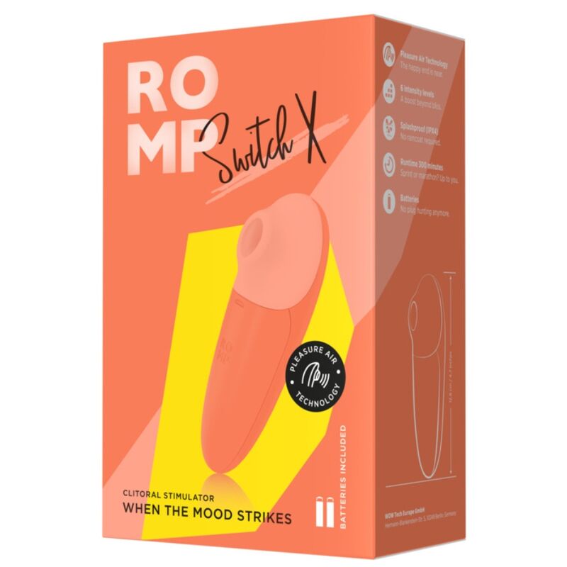 ROMP SWITCH X ESTIMULADOR CLITORIAL 6 NiVEIS LARANJA