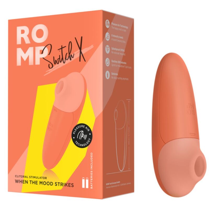 ROMP SWITCH X ESTIMULADOR CLITORIAL 6 NiVEIS LARANJA