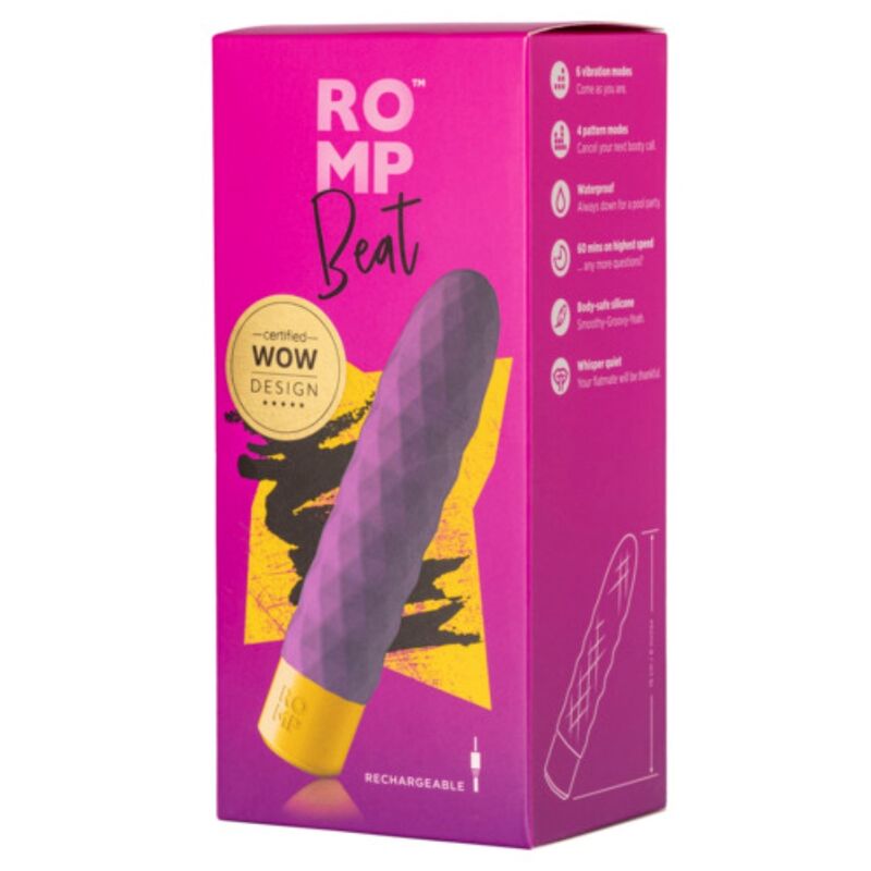 ROMP BEAT MINI MULTIFUNCIONAL VIBRAToRIO BULLET VIOLET