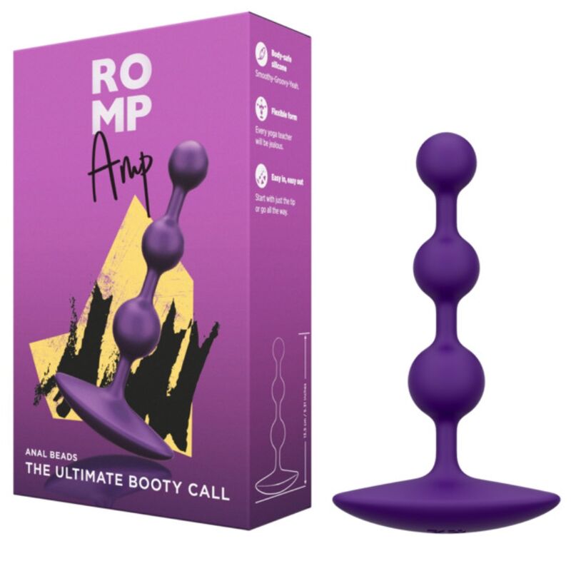 ROMP AMP CONTAS ANAL DE SILICONE FLEXiVEIS ROXAS 125 CM ROXAS